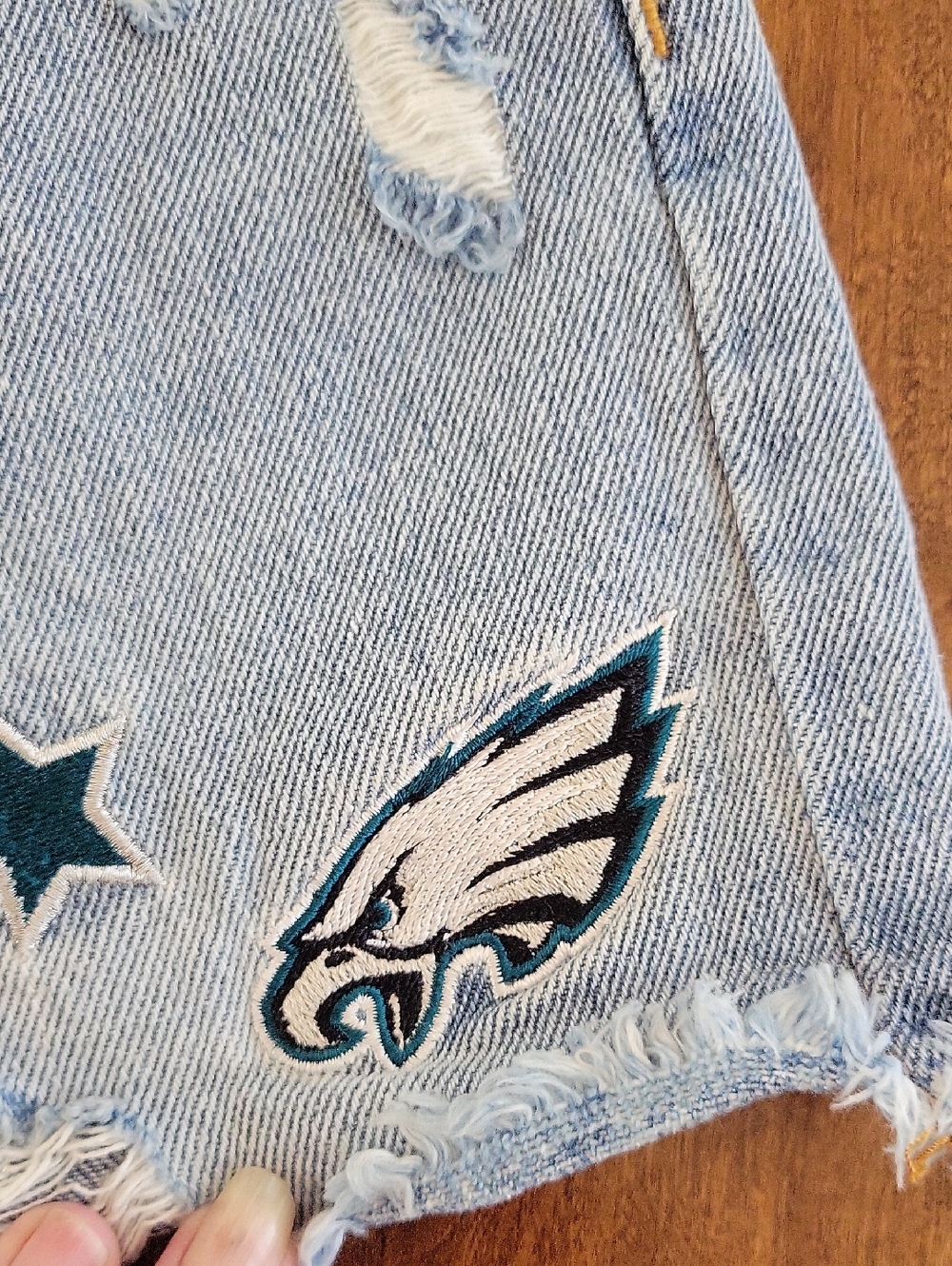 Philadelphia Eagles NFL Denim Shorts - Picture 4 of 8